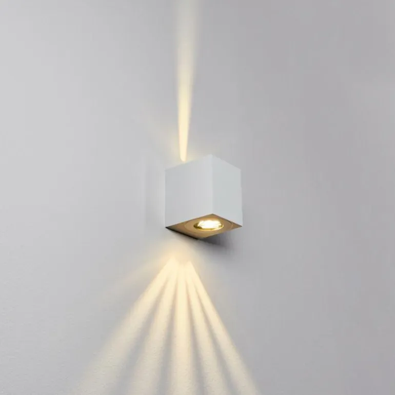 Applique murale d'extérieur Mora LED Blanc, 2 lumières