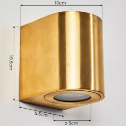 Applique murale d'extérieur Mora LED Laiton, 2 lumières