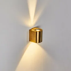 Applique murale d'extérieur Mora LED Laiton, 2 lumières
