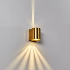 Applique murale d'extérieur Mora LED Laiton, 2 lumières