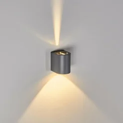 Applique murale d'extérieur Mora LED Gris, 2 lumières