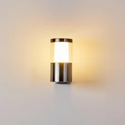 Applique murale d'extérieur Leon LED Nickel mat, 1 lumière