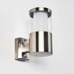 Applique murale d'extérieur Leon LED Nickel mat, 1 lumière