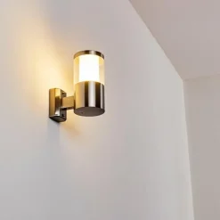 Applique murale d'extérieur Leon LED Nickel mat, 1 lumière