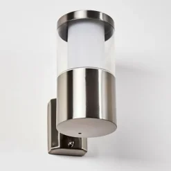 Applique murale d'extérieur Leon LED Nickel mat, 1 lumière