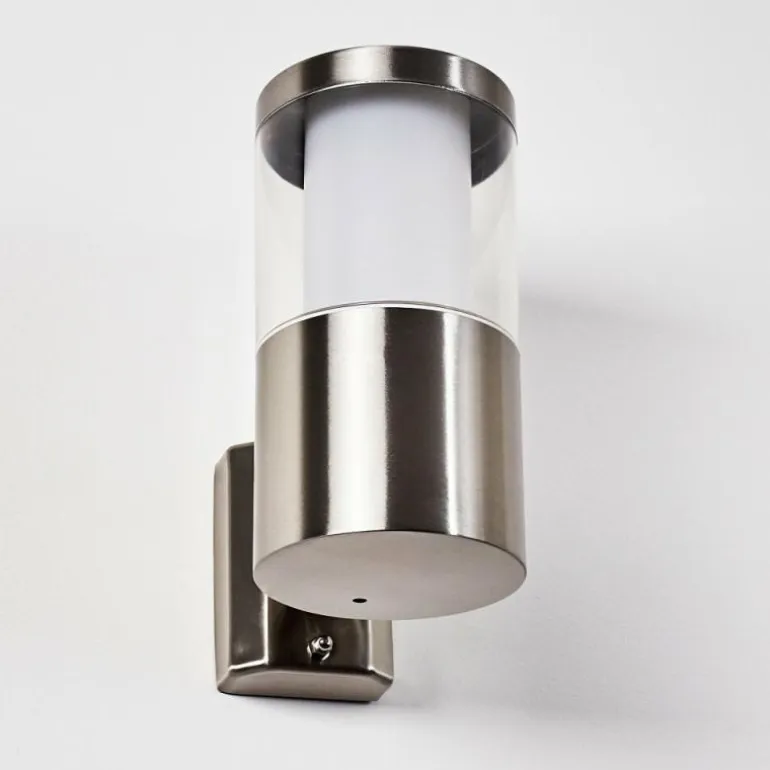 Applique murale d'extérieur Leon LED Nickel mat, 1 lumière