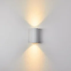 Applique murale d'extérieur Boda Blanc, 2 lumières