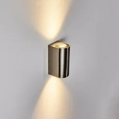 Applique murale d'extérieur Boda Nickel mat, 2 lumières