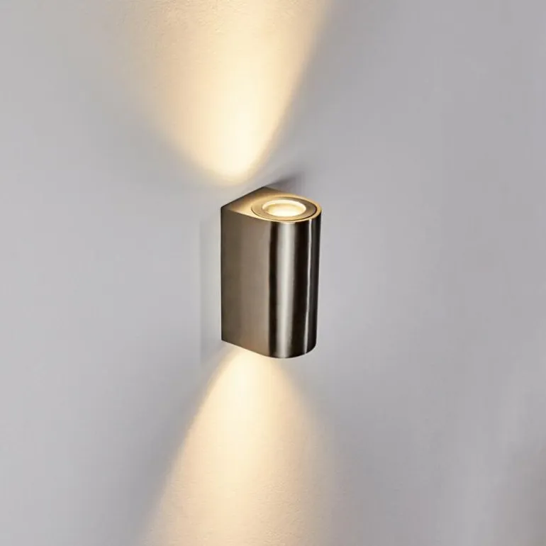 Applique murale d'extérieur Boda Nickel mat, 2 lumières
