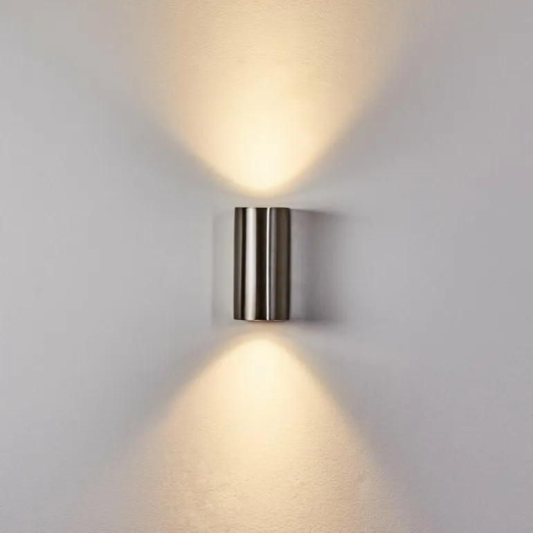 Applique murale d'extérieur Boda Nickel mat, 2 lumières