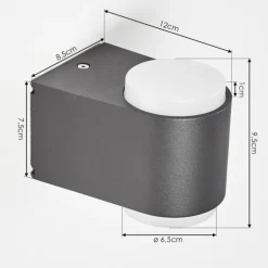 Applique murale d'extérieur Mapiu LED Anthracite, 2 lumières