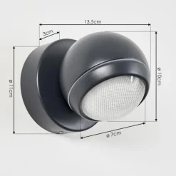 Applique murale d'extérieur Kapowai LED Anthracite, 1 lumière