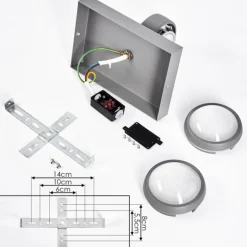 Applique murale d'extérieur Arsego LED Gris, 2 lumières