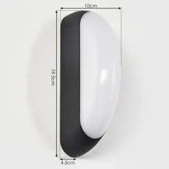 Applique murale d'extérieur Arvier LED Noir, 1 lumière