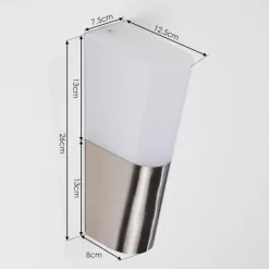 Applique murale d'extérieur Busalla LED Nickel mat, 1 lumière