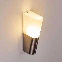 Applique murale d'extérieur Busalla LED Nickel mat, 1 lumière