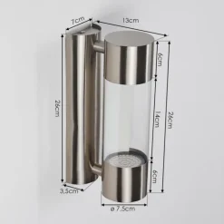 Applique murale d'extérieur Caivano LED Nickel mat, 1 lumière