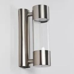 Applique murale d'extérieur Caivano LED Nickel mat, 1 lumière