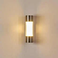 Applique murale d'extérieur Caivano LED Nickel mat, 1 lumière