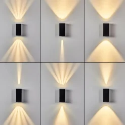 Applique murale d'extérieur Komoren LED Noir, 2 lumières
