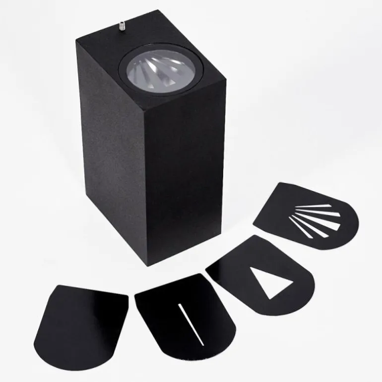 Applique murale d'extérieur Komoren LED Noir, 2 lumières
