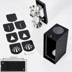 Applique murale d'extérieur Komoren LED Noir, 2 lumières