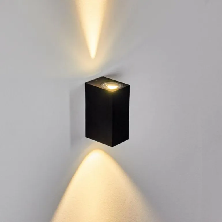 Applique murale d'extérieur Komoren LED Noir, 2 lumières