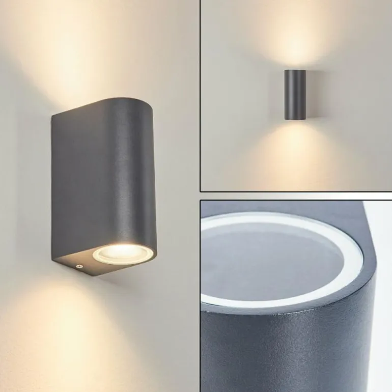 Applique murale d'extérieur Kingstown Anthracite, 2 lumières