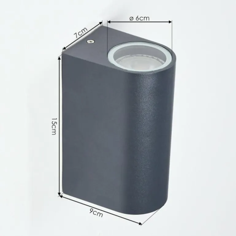 Applique murale d'extérieur Kingstown Anthracite, 2 lumières