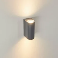 Applique murale d'extérieur Kingstown Anthracite, 2 lumières