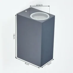 Applique murale d'extérieur Kingstown Anthracite, 2 lumières