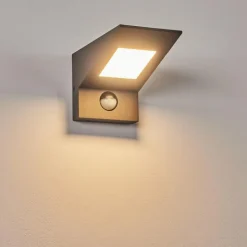 Applique murale d'extérieur Matlava LED Anthracite, Blanc, 1 lumière, Détecteur de mouvement