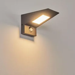 Applique murale d'extérieur Matlava LED Anthracite, Blanc, 1 lumière, Détecteur de mouvement
