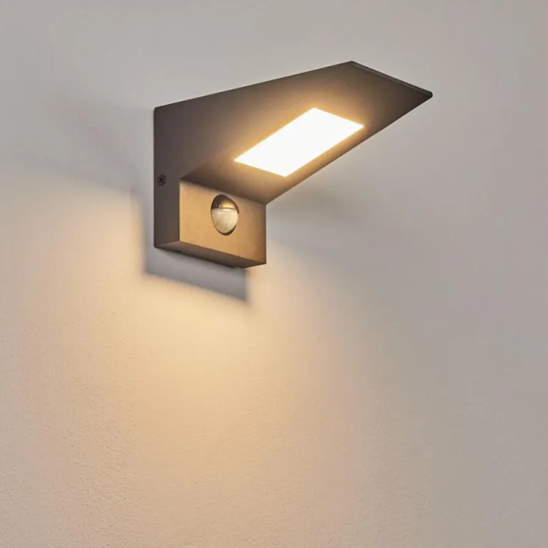 Applique murale d'extérieur Matlava LED Anthracite, Blanc, 1 lumière, Détecteur de mouvement