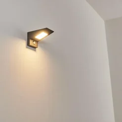 Applique murale d'extérieur Matlava LED Anthracite, Blanc, 1 lumière, Détecteur de mouvement