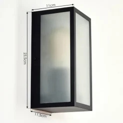 Applique murale d'extérieur Hakkas Noir, 1 lumière