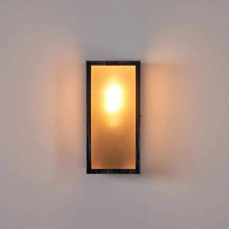 Applique murale d'extérieur Hakkas Noir, Argenté, 1 lumière