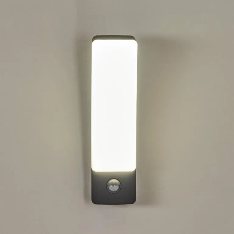 Applique murale d'extérieur Maseru LED Anthracite, 1 lumière, Détecteur de mouvement