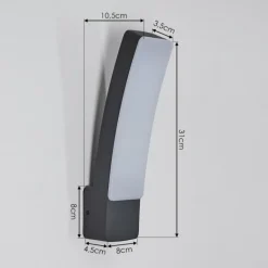 Applique murale d'extérieur Maseru LED Anthracite, 1 lumière