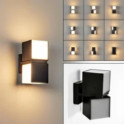 Applique murale d'extérieur Swanek LED Noir, 1 lumière