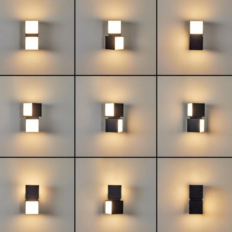 Applique murale d'extérieur Swanek LED Noir, 1 lumière