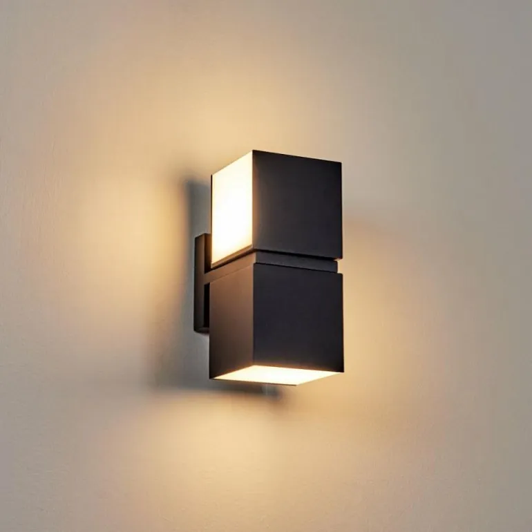 Applique murale d'extérieur Swanek LED Noir, 1 lumière