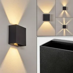 Applique murale d'extérieur Spidern LED Noir, 1 lumière