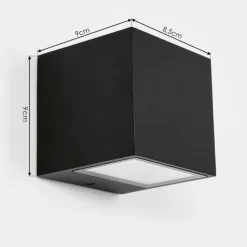 Applique murale d'extérieur Spidern LED Noir, 1 lumière