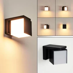 Applique murale d'extérieur Swanek LED Noir, 1 lumière