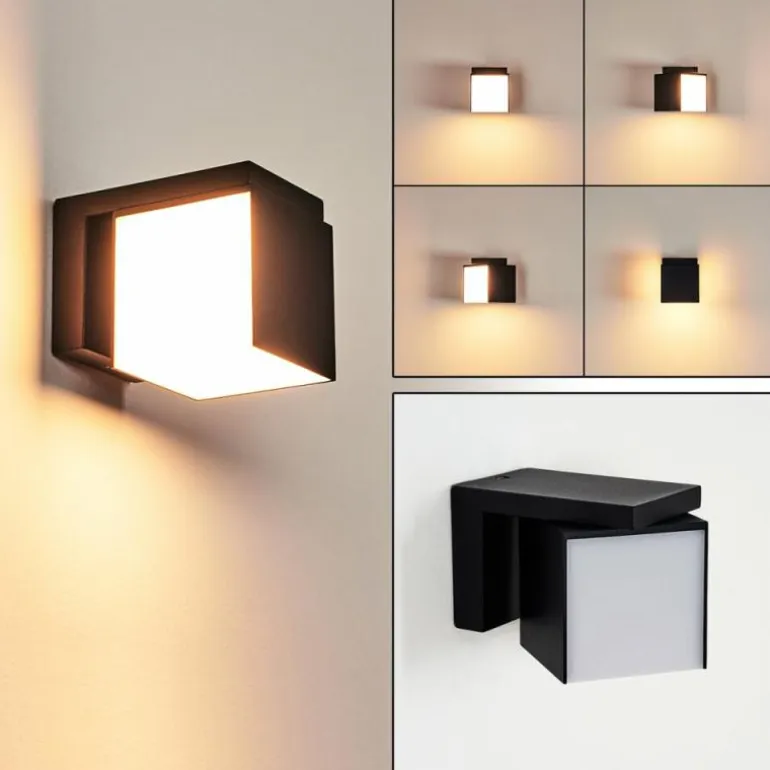 Applique murale d'extérieur Swanek LED Noir, 1 lumière
