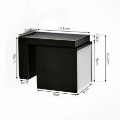 Applique murale d'extérieur Swanek LED Noir, 1 lumière
