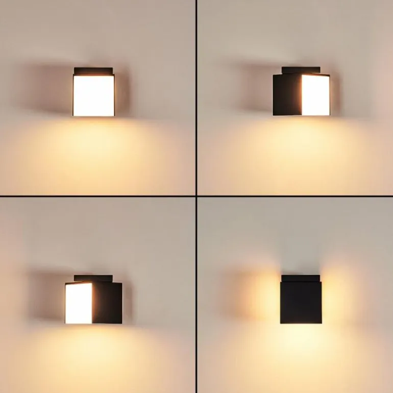 Applique murale d'extérieur Swanek LED Noir, 1 lumière