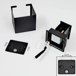 Applique murale d'extérieur Everton LED Noir, 2 lumières