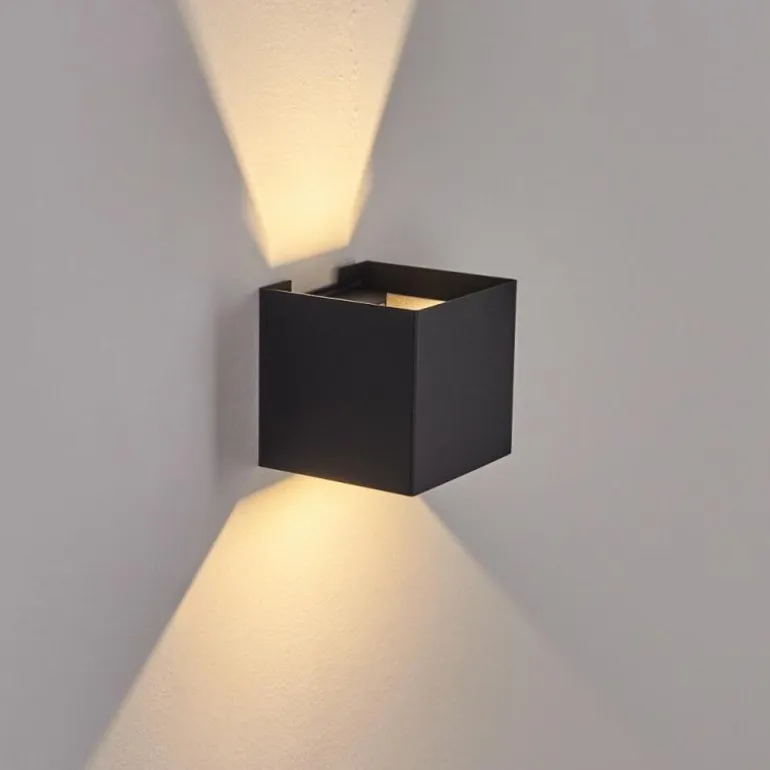 Applique murale d'extérieur Everton LED Noir, 2 lumières